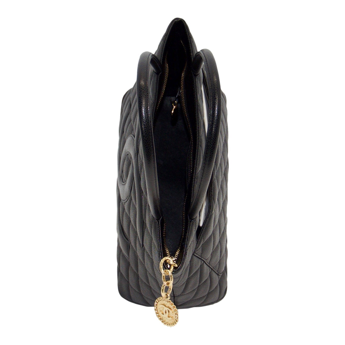 Chanel Black Caviar Medallion Tote