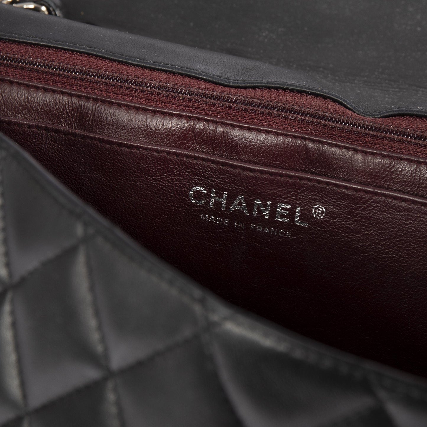 Chanel Black Lambskin Classic Jumbo Single Flap Bag