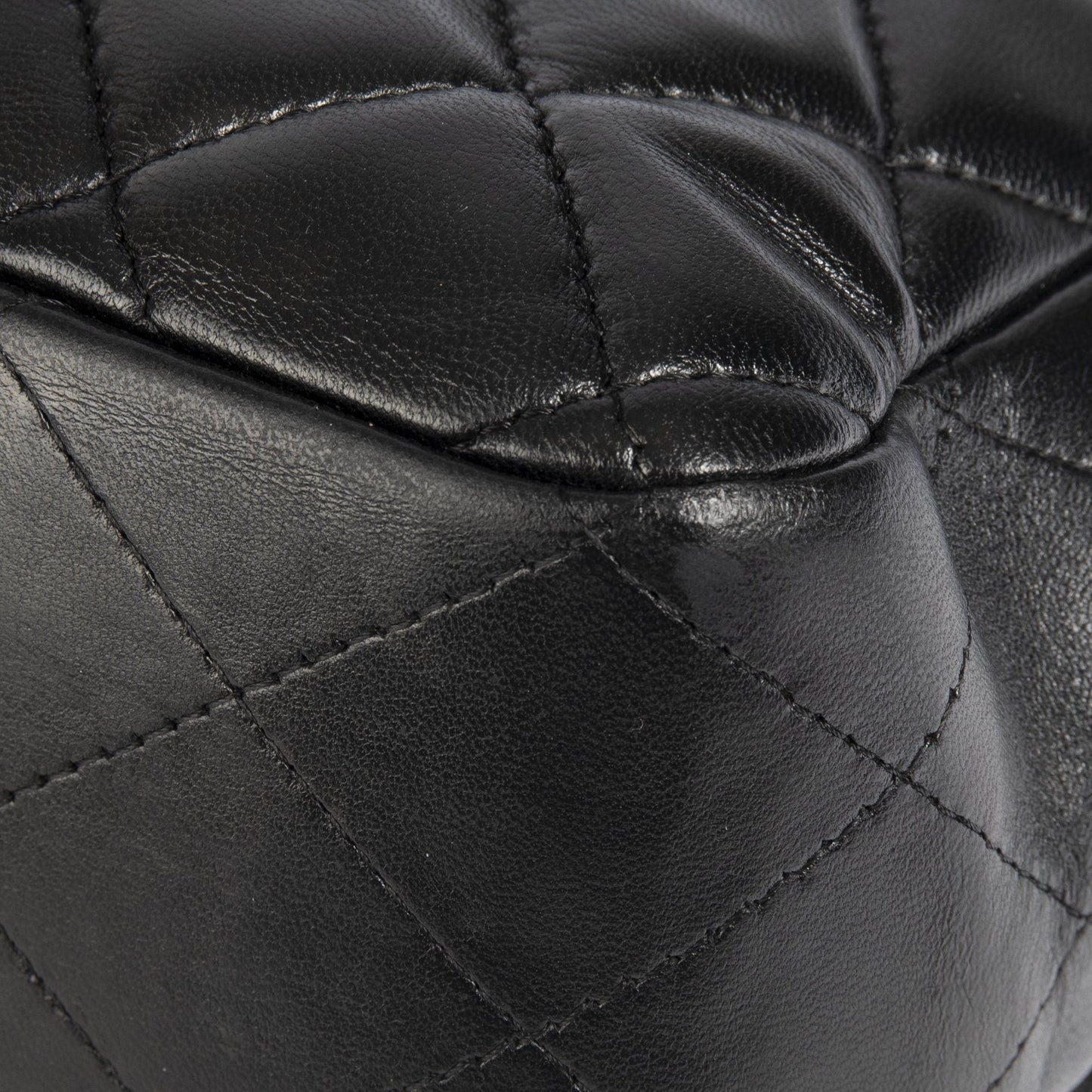 Chanel Black Lambskin Classic Jumbo Single Flap Bag