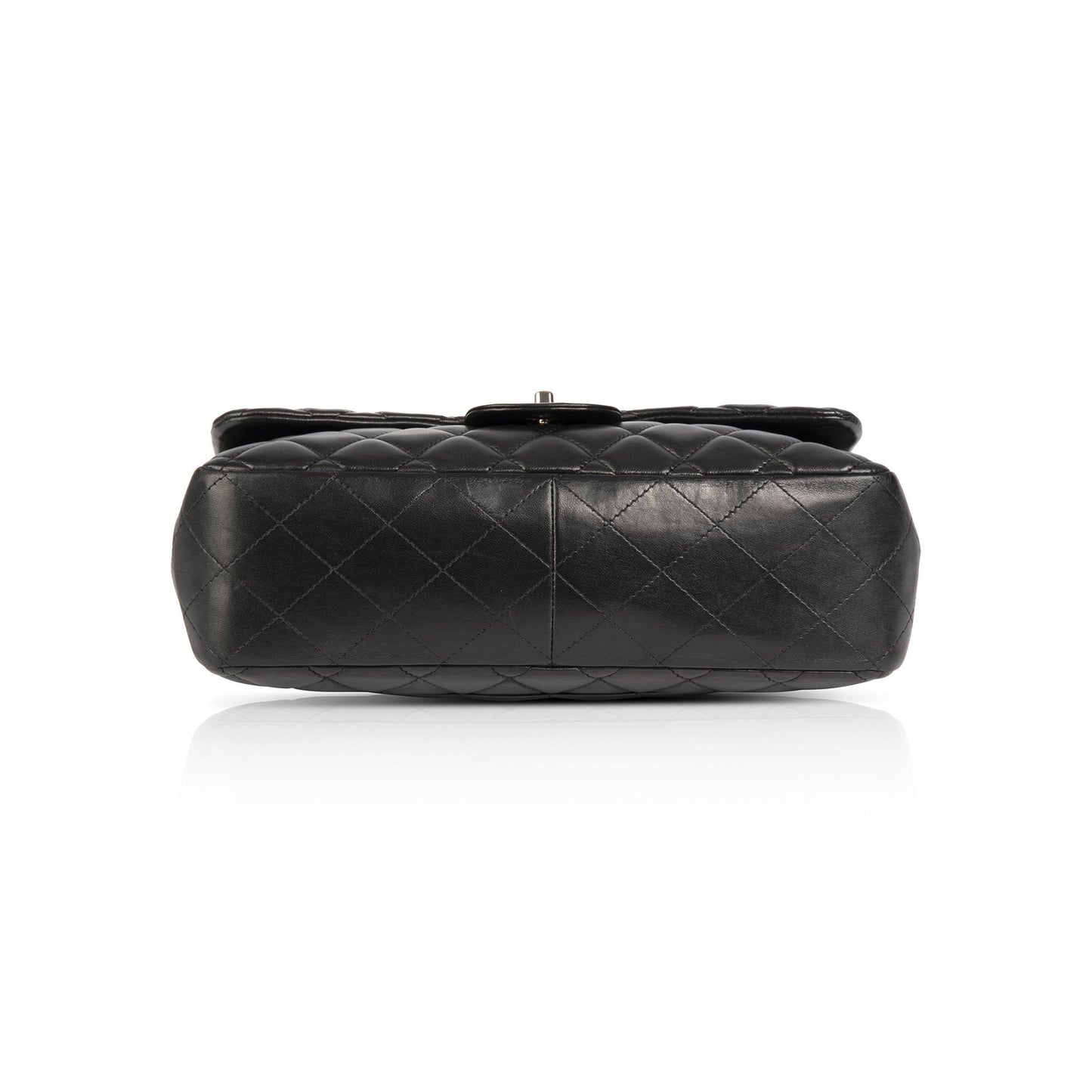 Chanel Black Lambskin Classic Jumbo Single Flap Bag