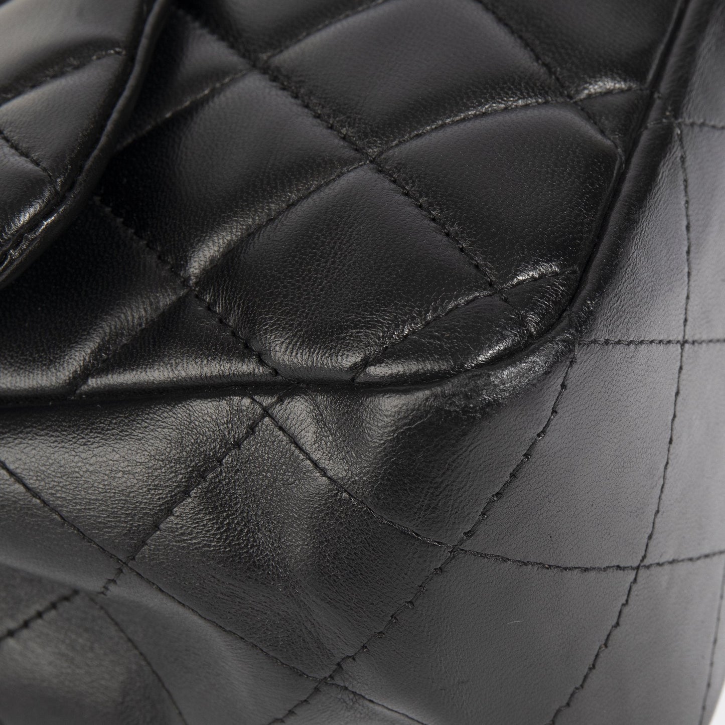 Chanel Black Lambskin Classic Jumbo Single Flap Bag