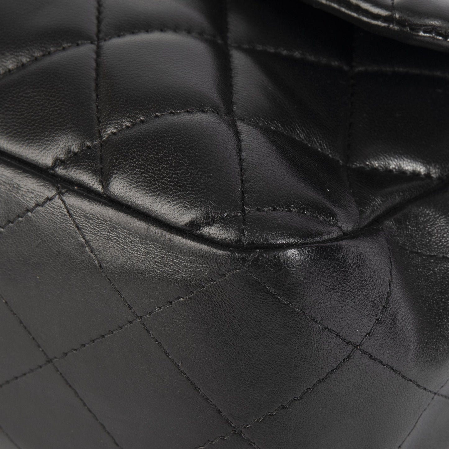 Chanel Black Lambskin Classic Jumbo Single Flap Bag