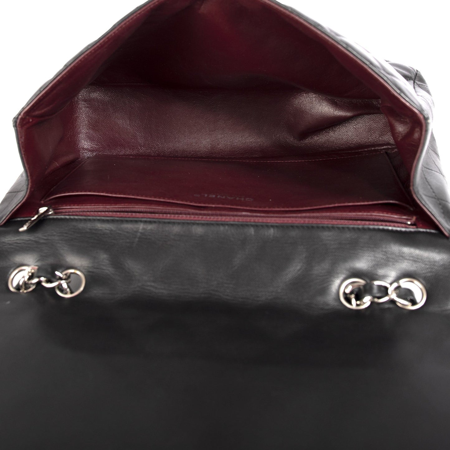 Chanel Black Lambskin Classic Jumbo Single Flap Bag