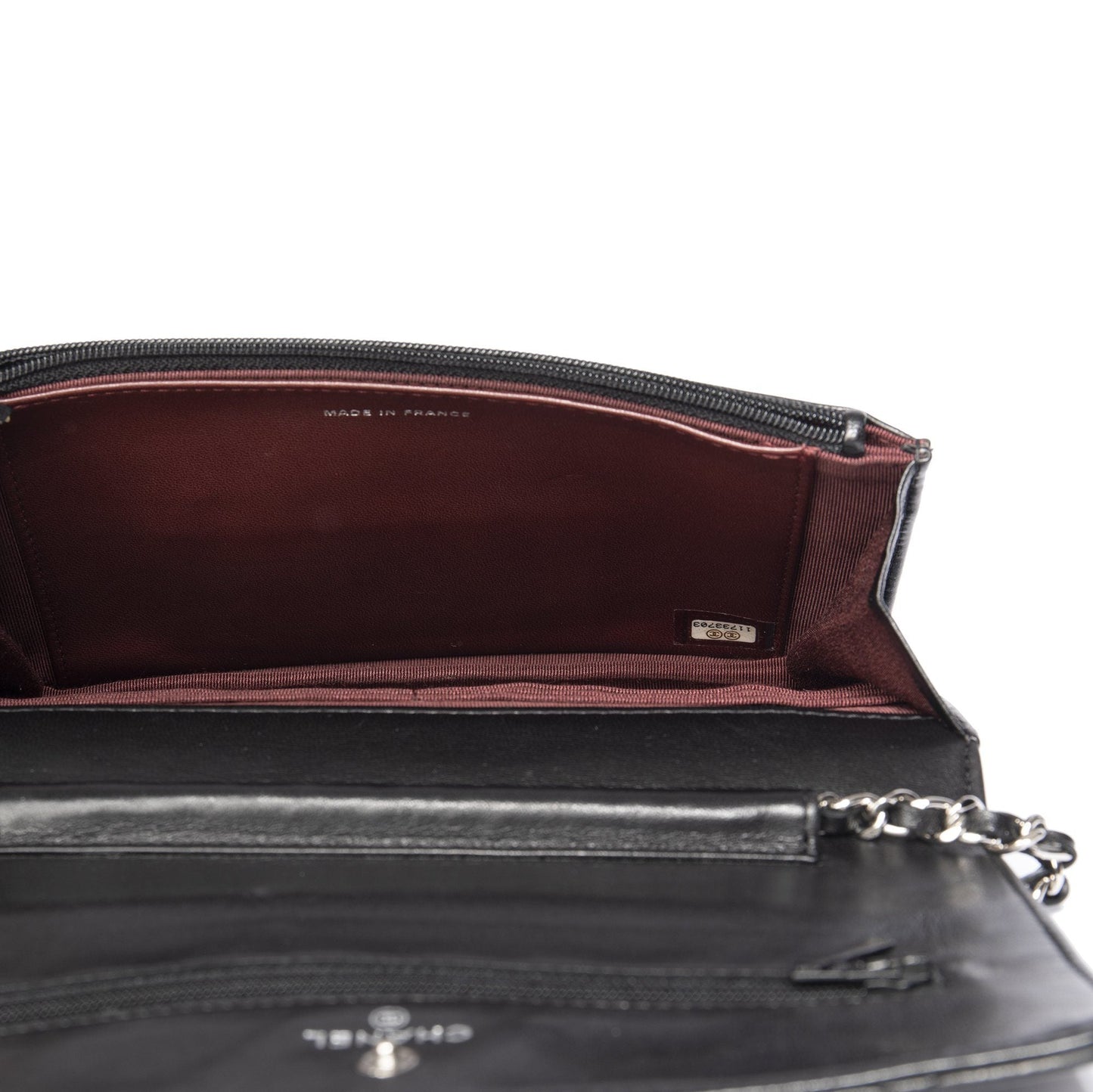 Chanel Black Lambskin Classic Wallet on Chain