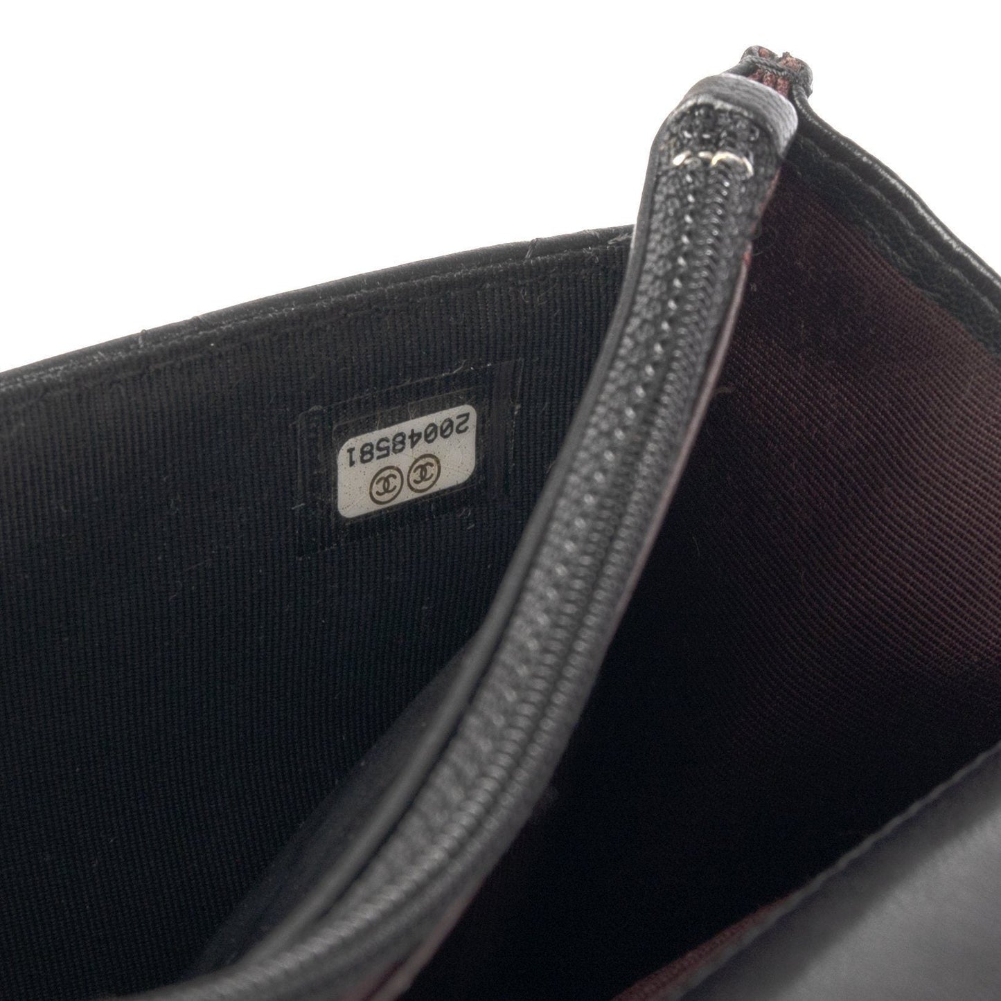 Chanel Black Lambskin Classic Wallet on Chain