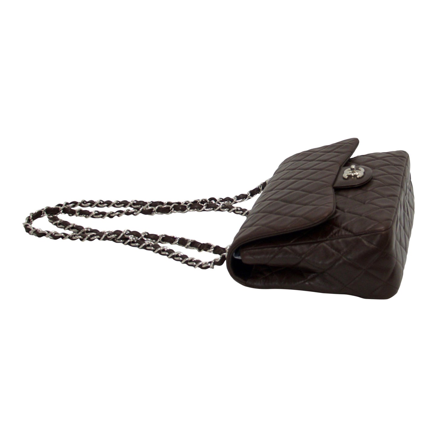 Chanel Brown Lambskin Large Classic Single Flap Bag
