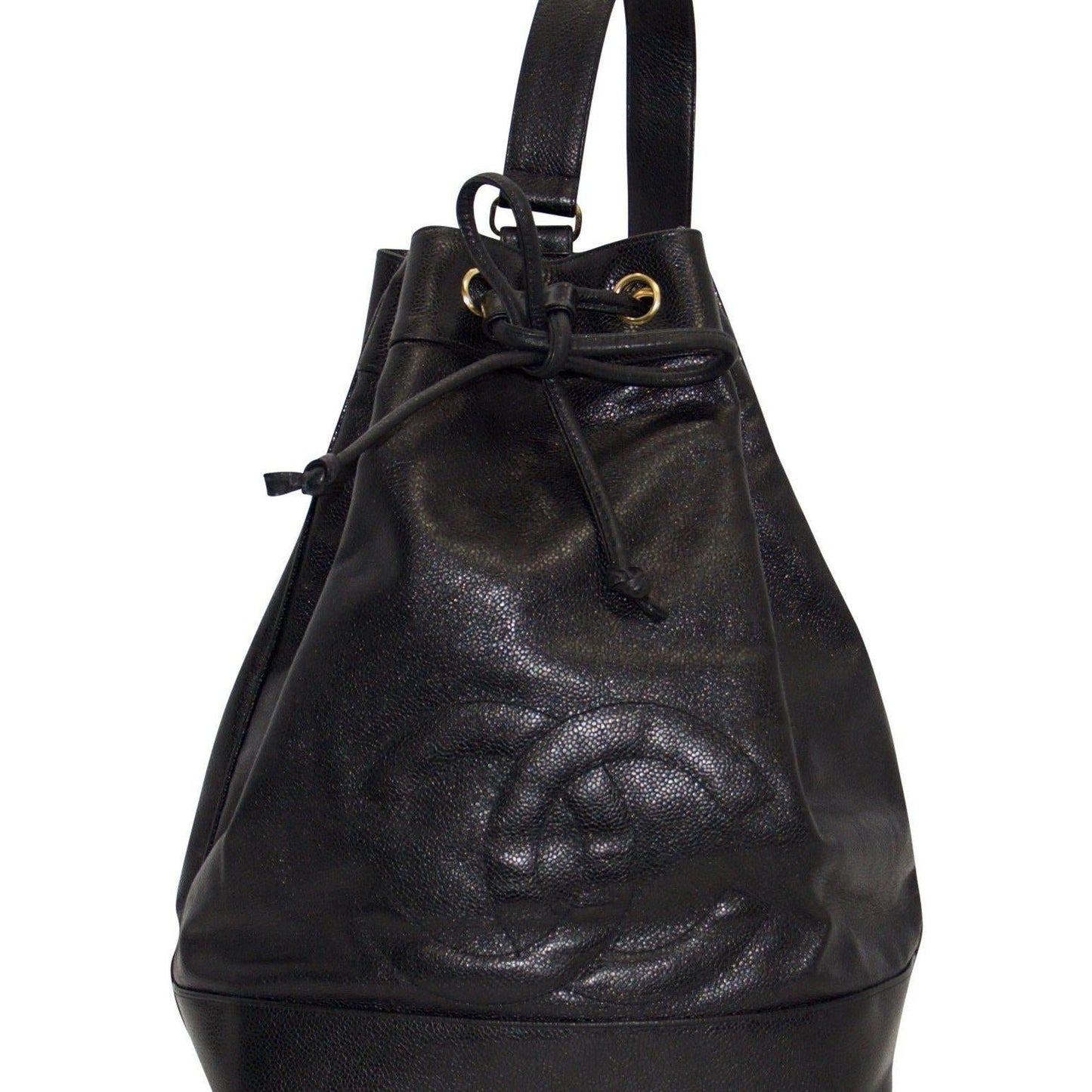 Chanel Caviar Drawstring Sling Bag