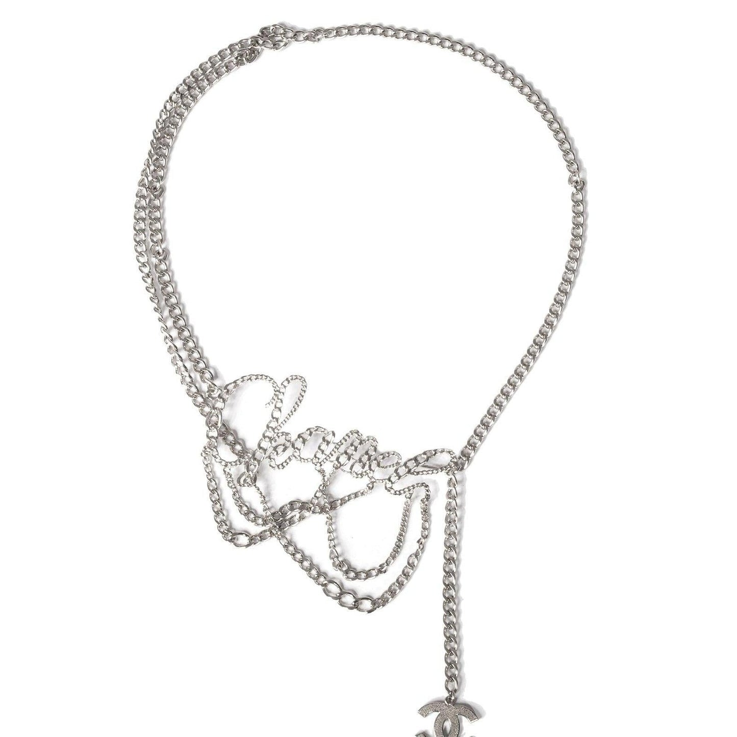 Chanel Cursive Chain-Link Belt