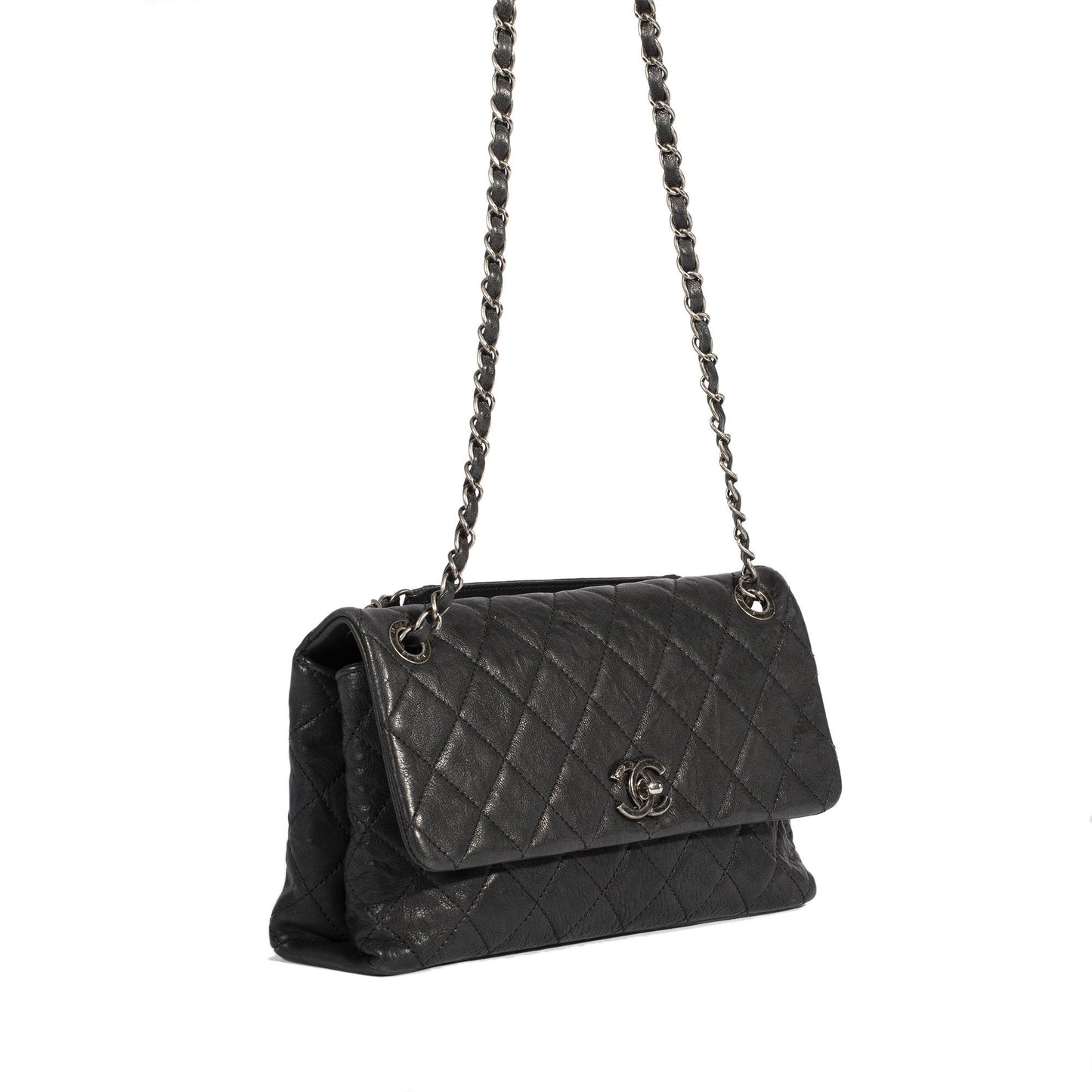 Chanel Limited Edition Medium Aged Calfskin CC Single Flap Bag
