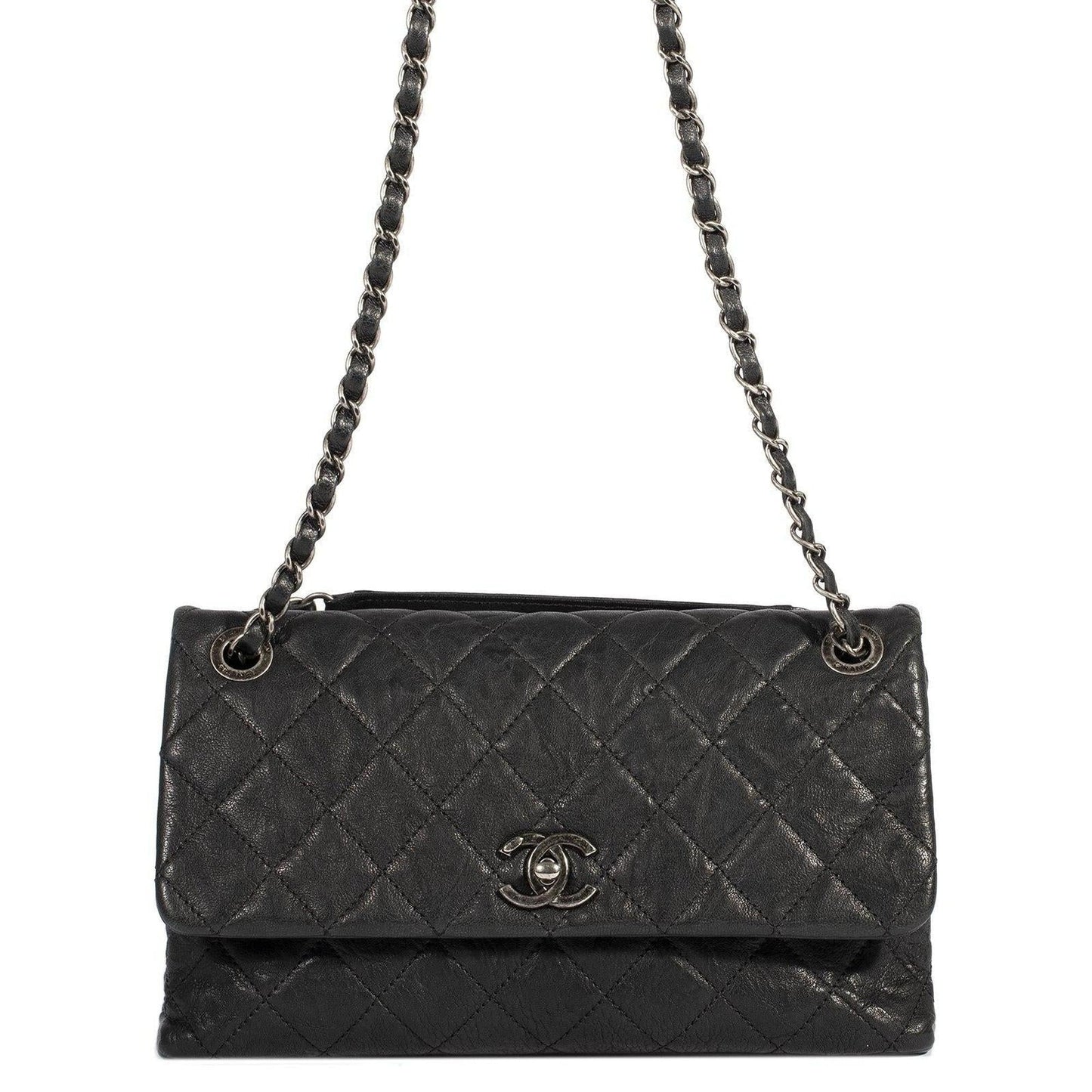 Chanel Limited Edition Medium Aged Calfskin CC Single Flap Bag