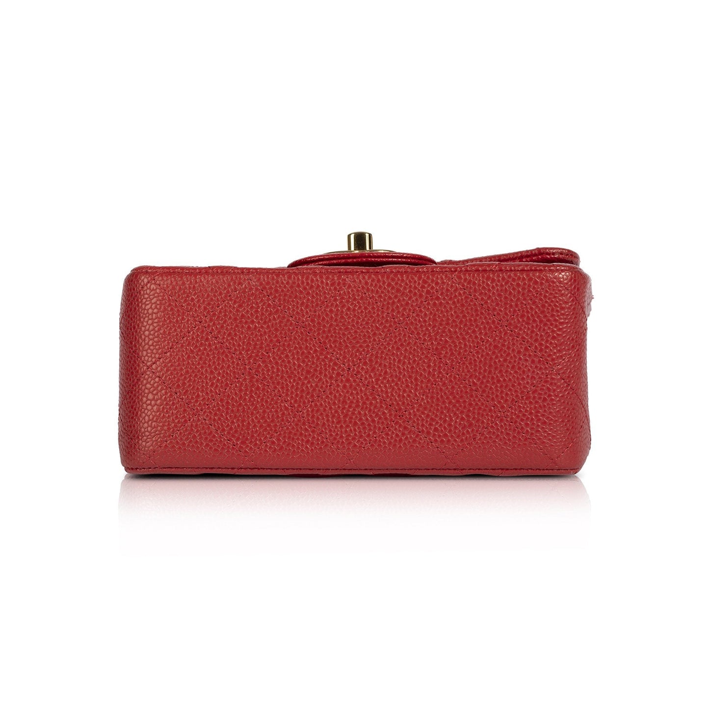 Chanel Red Classic Mini Square Flap Bag