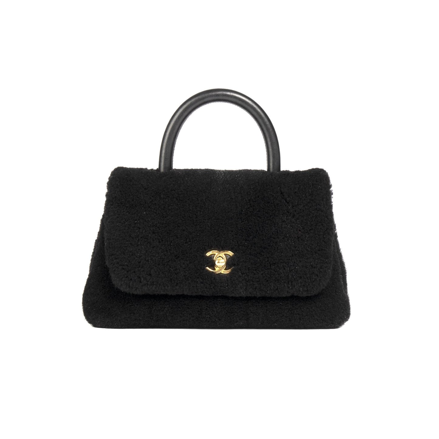 Chanel Shearling Small Coco Handle Bag