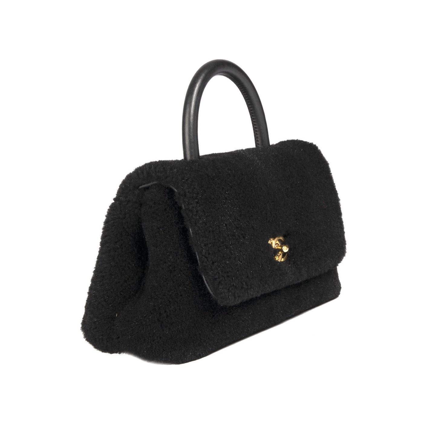 Chanel Shearling Small Coco Handle Bag