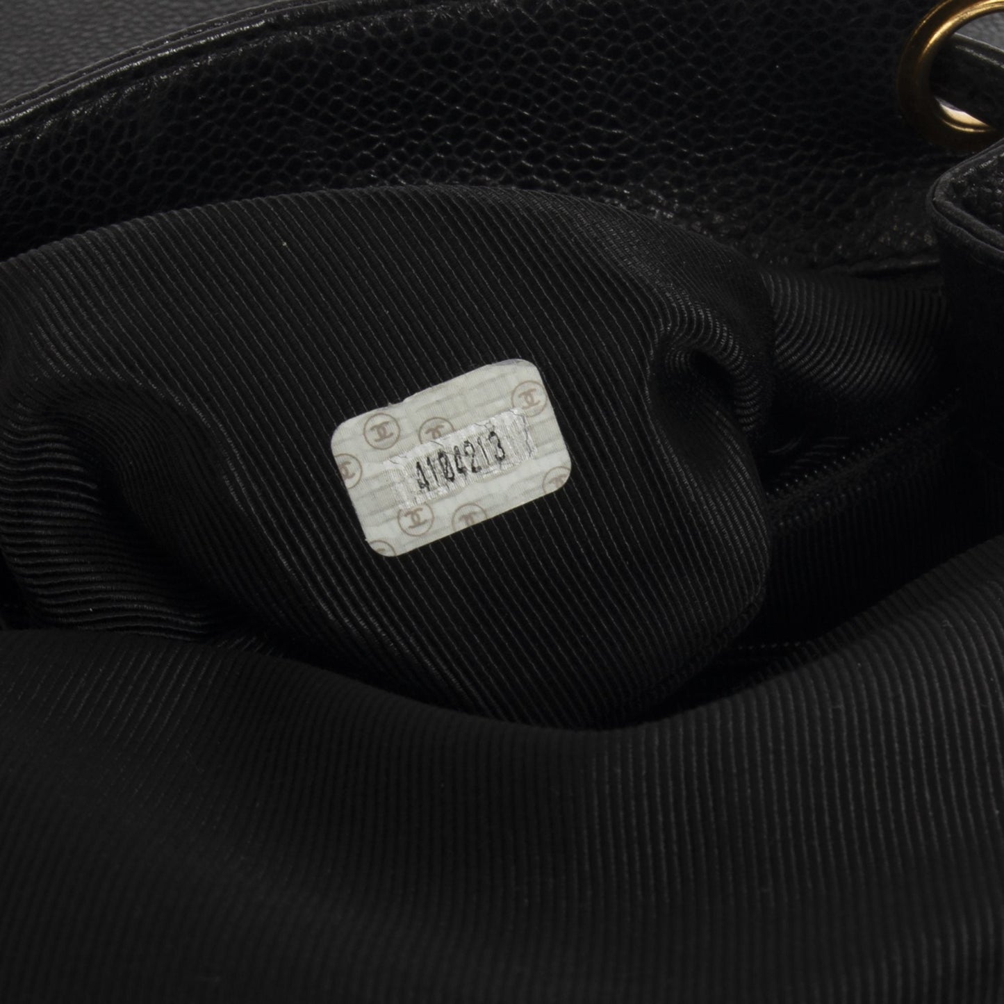 Chanel Vintage Black Caviar CC Backpack