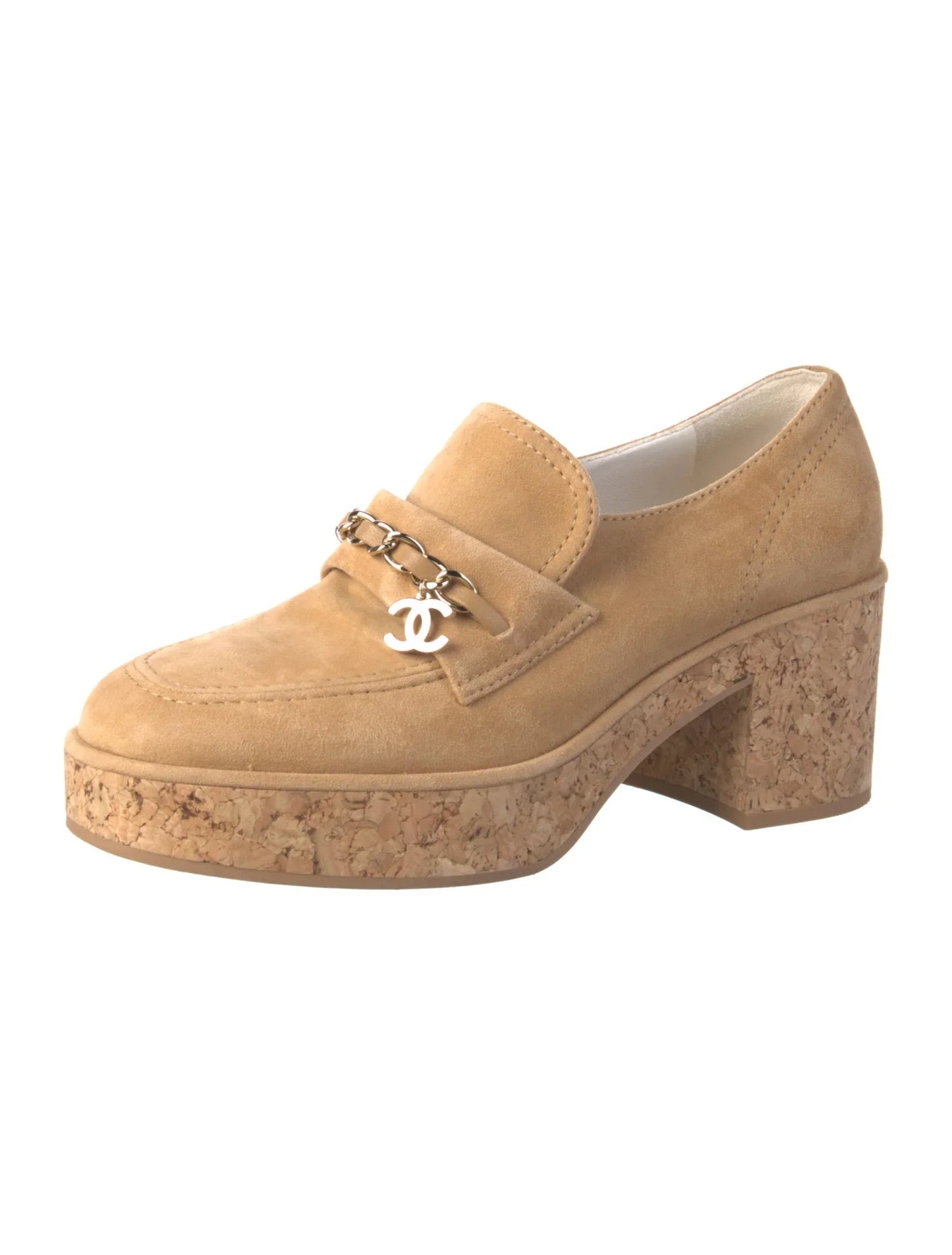 CHANEL INTERLOCKING CC LOGO PUMPS
