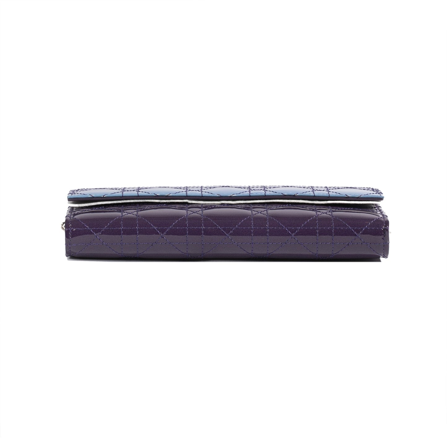 Christian Dior Patent Leather Lady Dior Croisiere Chain Wallet