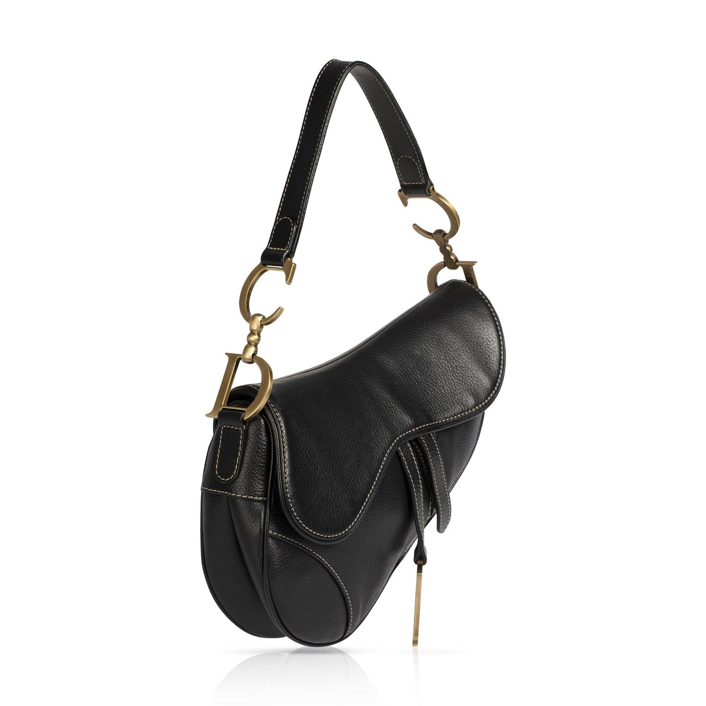 Christian Dior Vintage Leather Saddle Bag