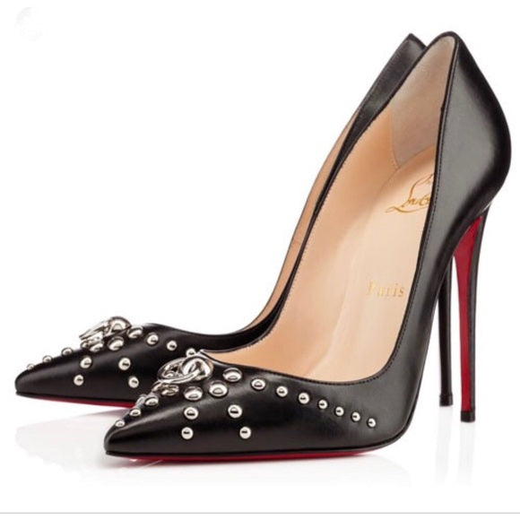 CHRISTIAN LOUBOUTIN DOOR KNOCK 120mm SIZE 38