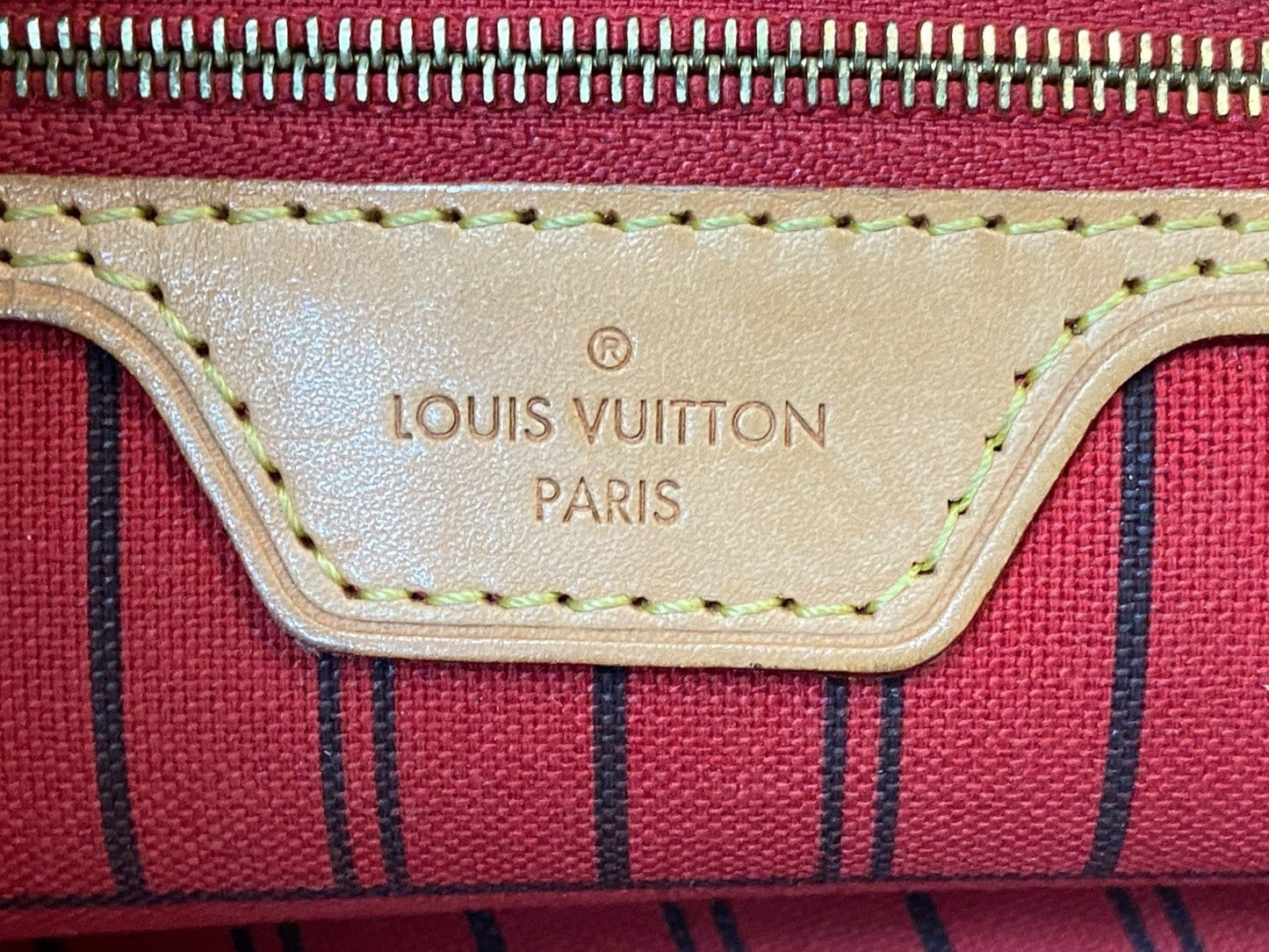 LOUIS VUITTON Neverfull MM Monogram Canvas Tote Shoulder Bag Brown