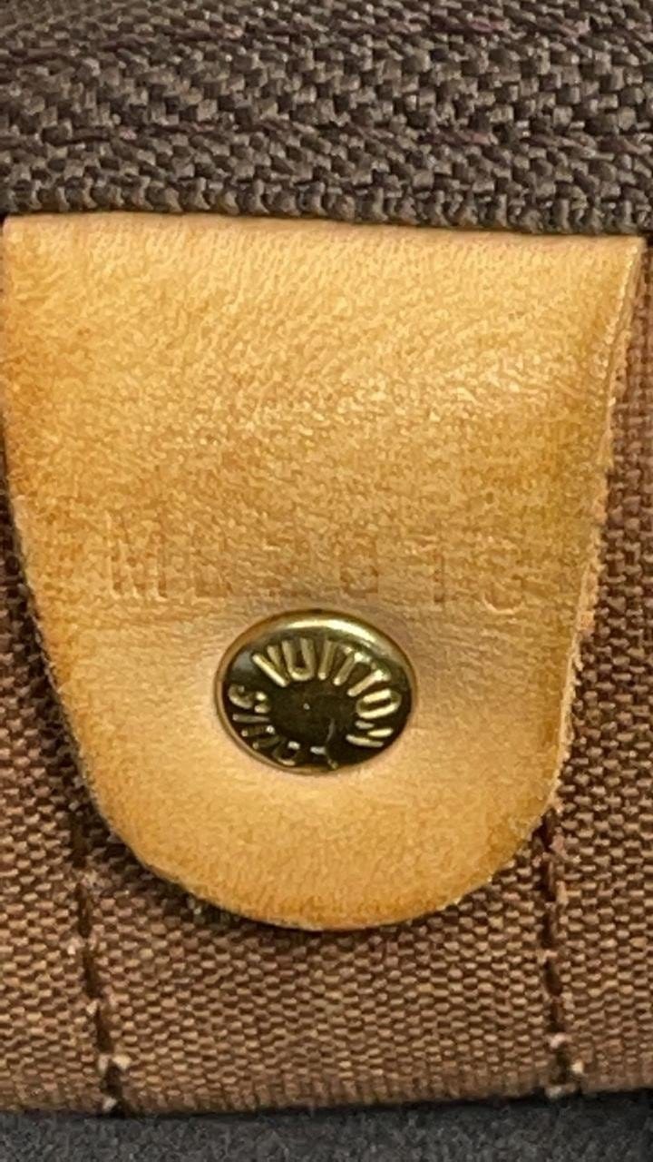 LOUIS VUITTON Keepall 45 Bandouliere Monogram Canvas Travel Bag Brown