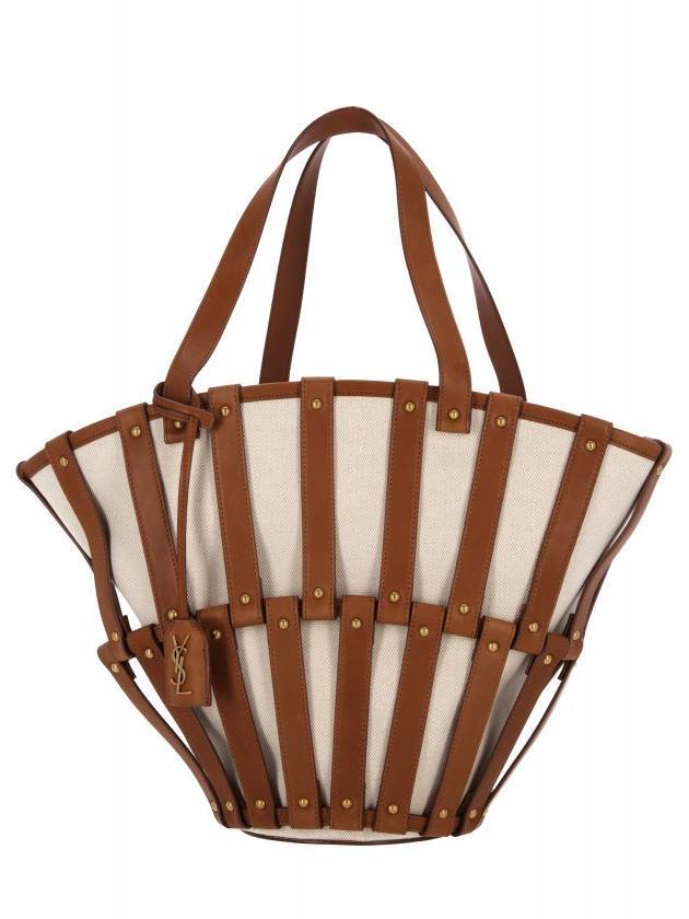 Luxury Saint Laurent Trending 2025 Beatrix Pannier Canvas Tote Bag Greg Brick