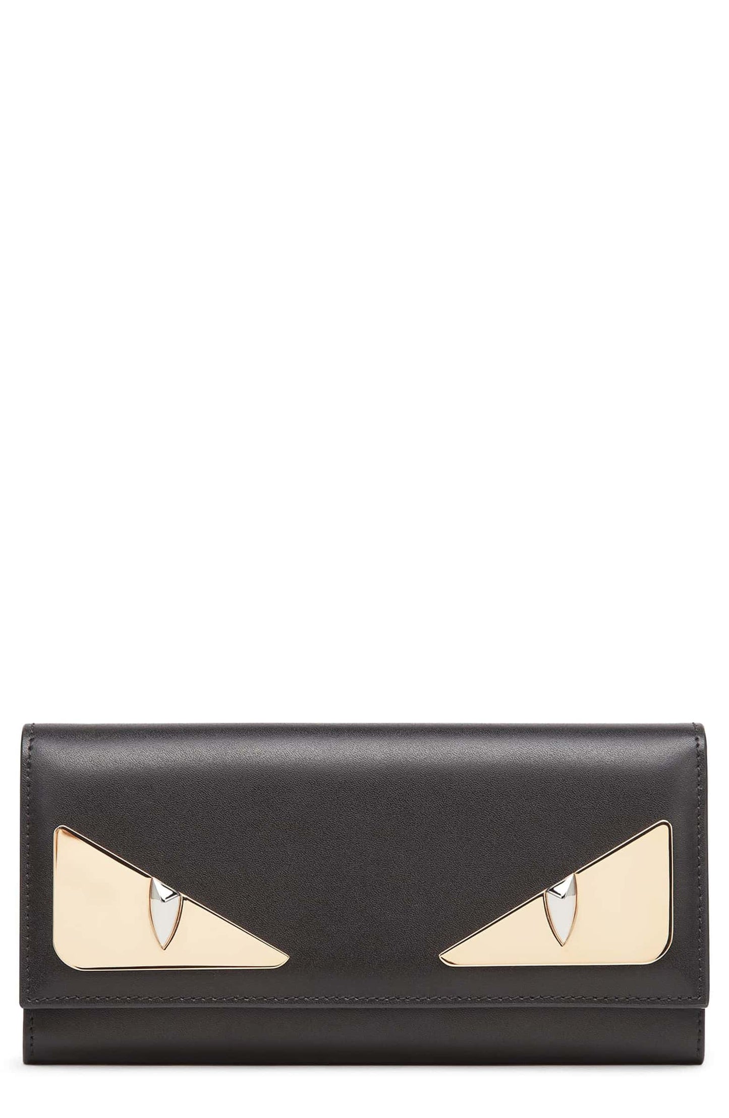FENDI MONSTER LEATHER CONTINENTAL WALLET