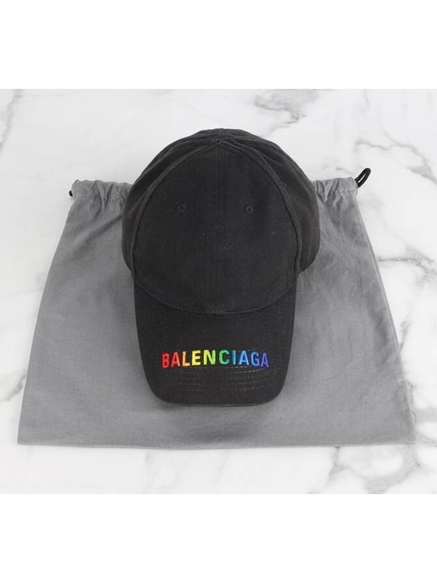 Luxury Balenciaga Trending 2025 Rainbow embroidered logo ball cap