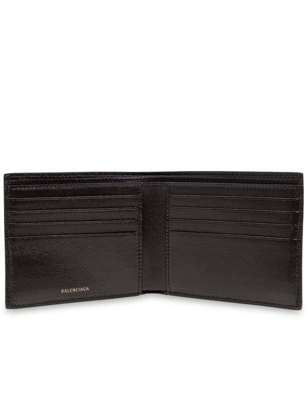 Luxury Balenciaga Trending 2025 Luxury Balenciaga Trending 2025 Leather Wallet With Logo, Men's, Brown