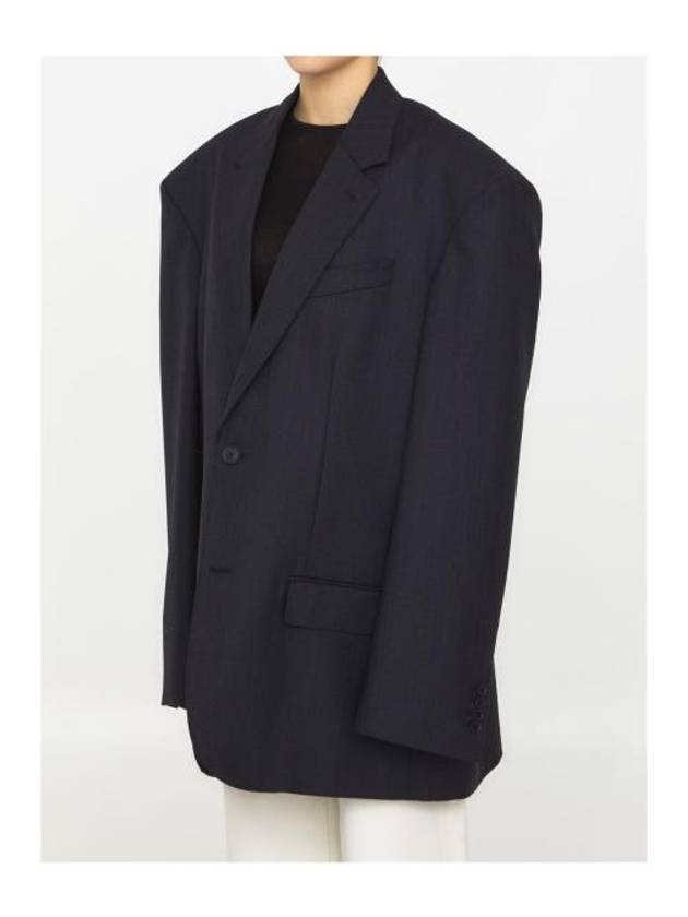 Luxury Balenciaga Trending 2025 Pinstripe Wool Blazer Jacket Black