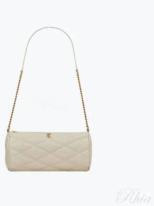Luxury Saint Laurent Trending 2025 Tube Quilting Small Shoulder Bag Vintage White