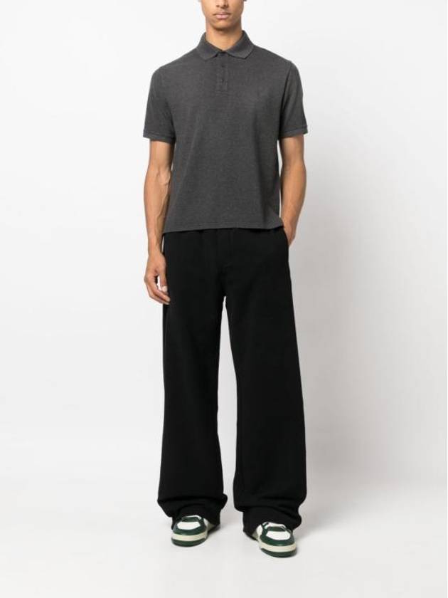 Luxury Saint Laurent Trending 2025 Cassandre Cotton Polo Shirt Grey