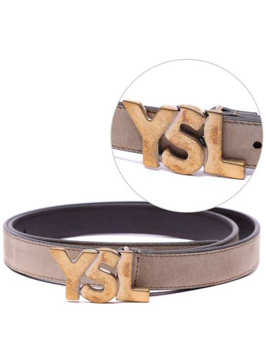 Luxury Saint Laurent Trending 2025 YSL Logo Belt Beige