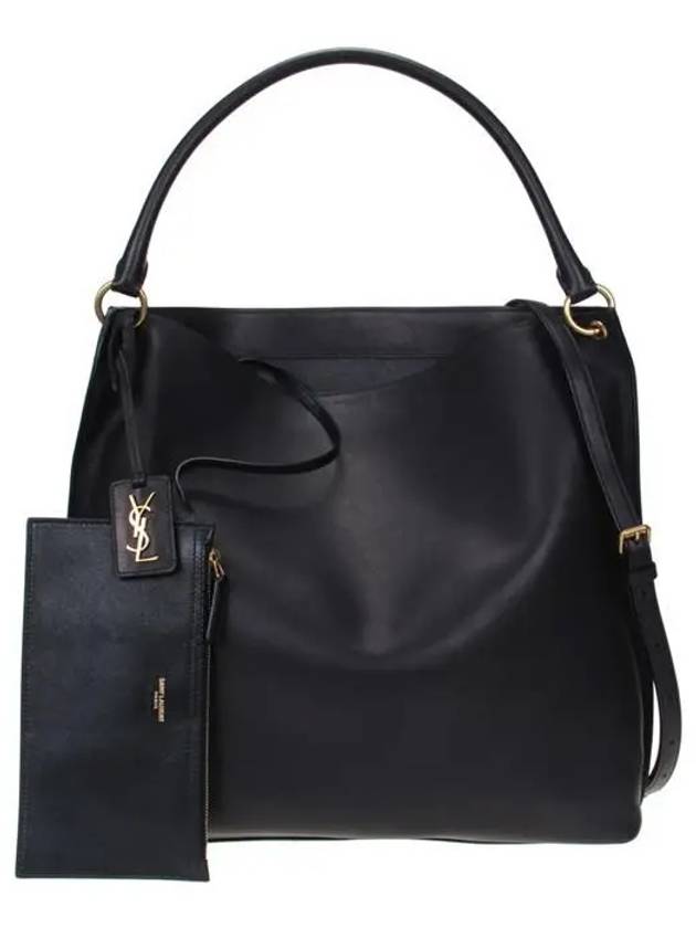 Luxury Saint Laurent Trending 2025 Tag Calfskin Hobo Shoulder Bag Black