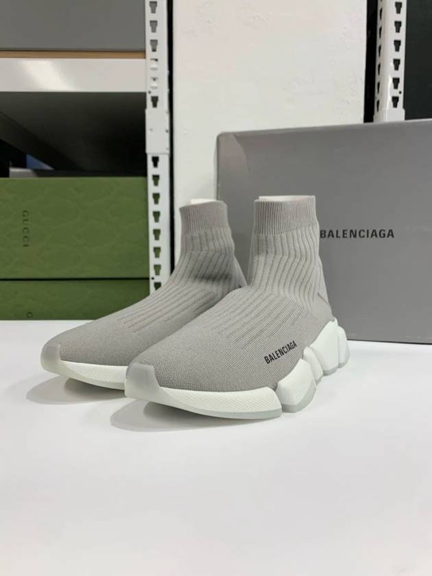 Luxury Balenciaga Trending 2025 Speedrunner high top sneakers gray