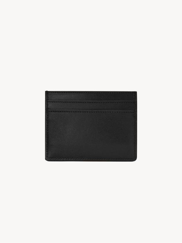 Luxury Saint Laurent Trending 2025 Tiny Monogram Shiny Leather Card Case Black