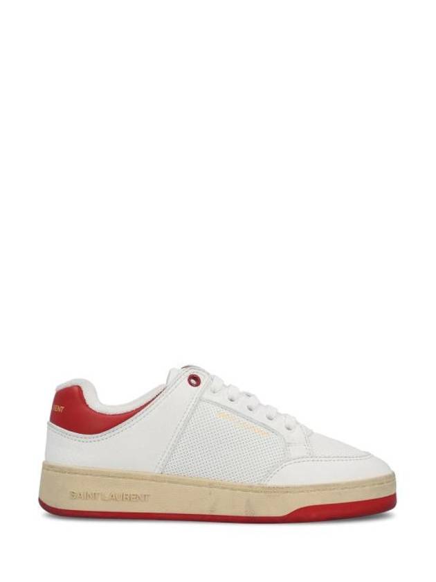 Luxury Saint Laurent Trending 2025 Logo Calf Leather Low Top Sneakers White