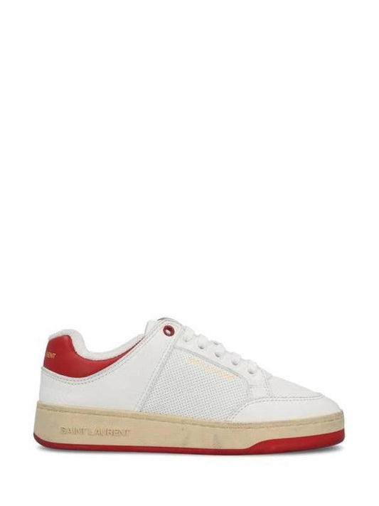 Luxury Saint Laurent Trending 2025 Logo Calf Leather Low Top Sneakers White