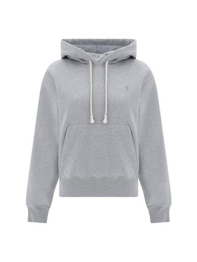 Luxury Saint Laurent Trending 2025 Cassandre Organic Cotton Hoodie Grey