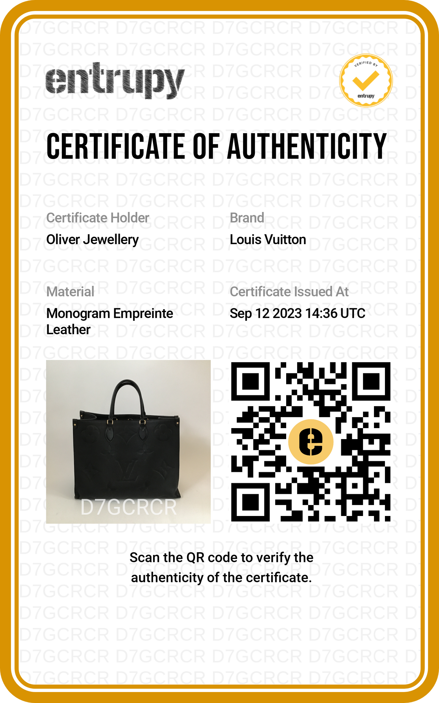 Louis Vuitton 2022 Black Empreinte Leather OnTheGo GM