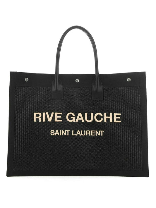 Luxury Saint Laurent Trending 2025 Men's Rive Gauche Tote Bag in Black | 5094152M21E
