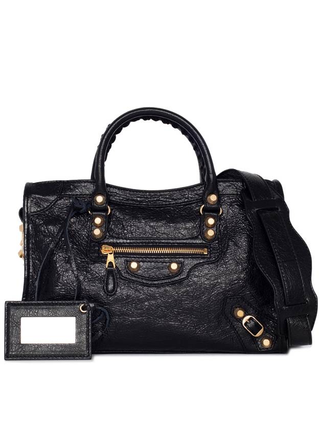 Luxury Balenciaga Trending 2025 Giant Motor City Small Shoulder Bag Black Gold