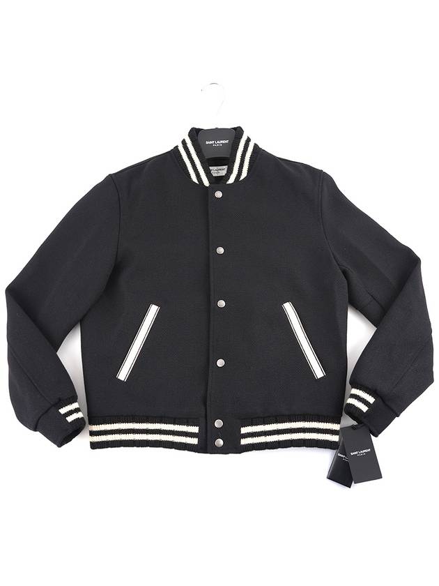 Luxury Saint Laurent Trending 2025 Teddy Wool Bomber Jacket  Black