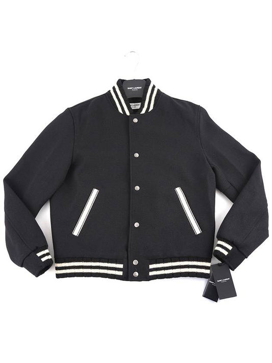 Luxury Saint Laurent Trending 2025 Teddy Wool Bomber Jacket  Black
