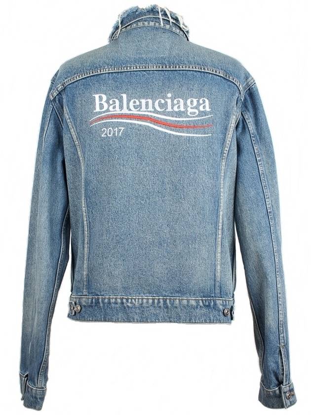 Luxury Balenciaga Trending 2025 wave logo denim jacket 48