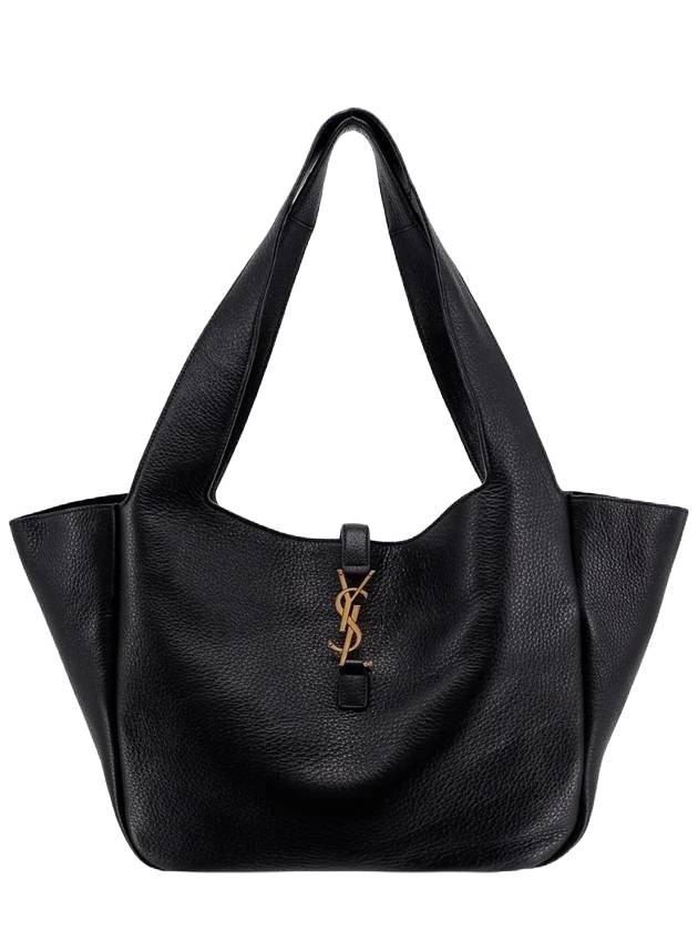 Luxury Saint Laurent Trending 2025 Bea Grained Leather Tote Bag Black