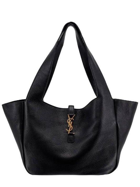 Luxury Saint Laurent Trending 2025 Bea Grained Leather Tote Bag Black