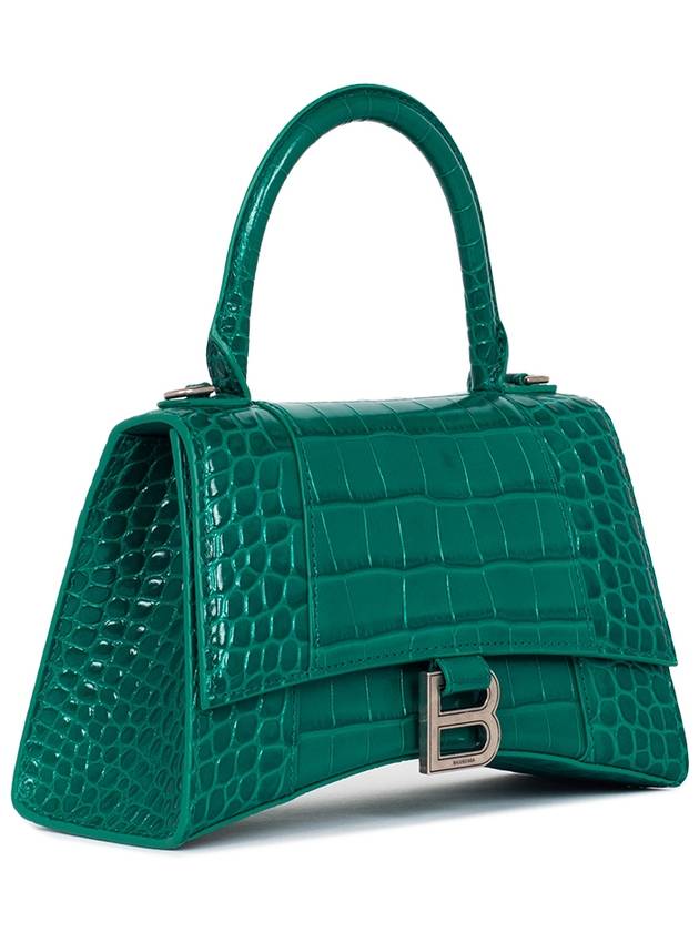 Luxury Balenciaga Trending 2025 Hourglass Crocodile Small Tote Bag Green