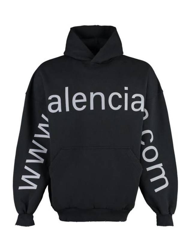 Luxury Balenciaga Trending 2025 Logo Print Cotton Hoodie Black