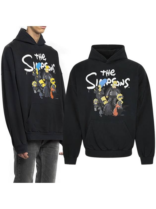 Luxury Balenciaga Trending 2025 Men's Simpson Overfit Hoodie Black