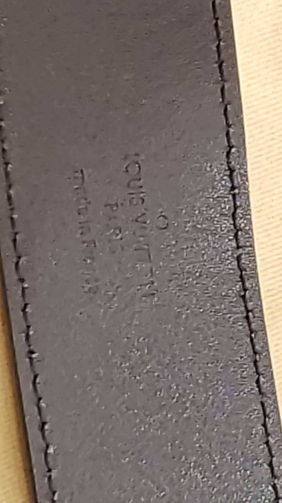 LOUIS VUITTON LV Initiales Damier Ebene Belt Brown